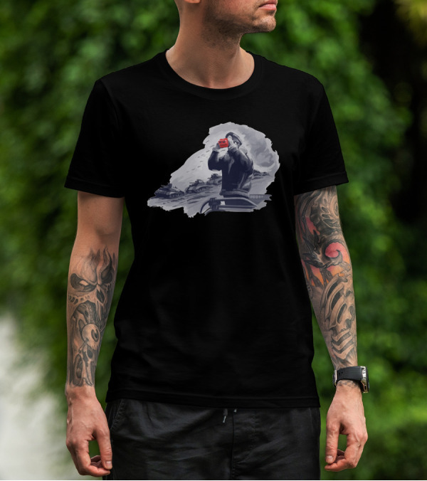Tactical Diversion Commander With Tanks And Retro Viewfinder T-Shirt