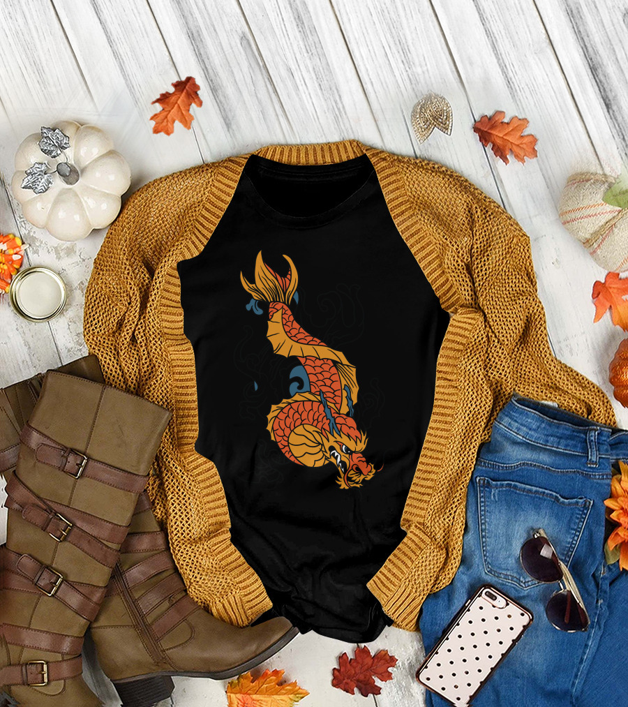 Dragon Koi Transformation Mythical Creature T-Shirt
