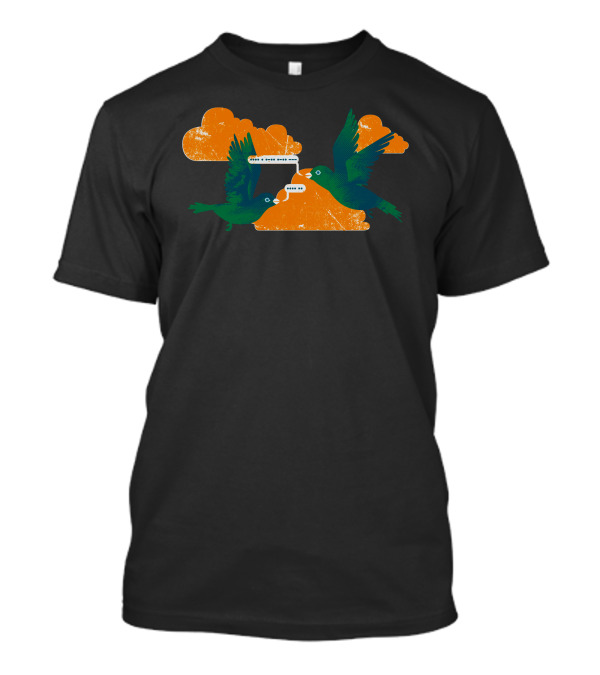 Hello Birds What's Up Flying Chat Between Clouds T-Shirt