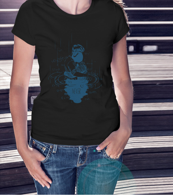 Never Rain Again Hugging Amid Rippling Water T-Shirt