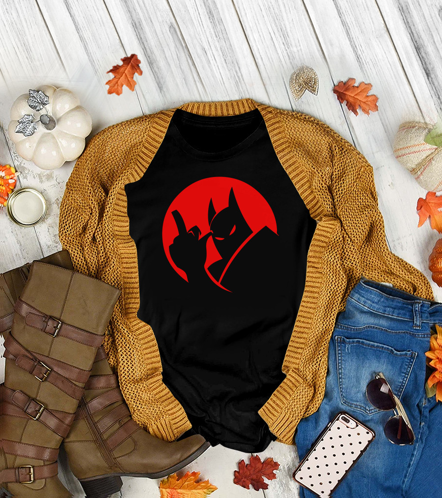 The Bird Man Dark Knight Middle Finger Gesture T-Shirt
