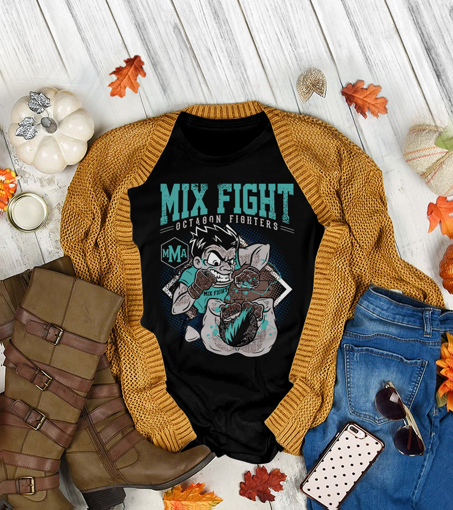 Mix Fight Octagon Fighters MMA T-Shirt
