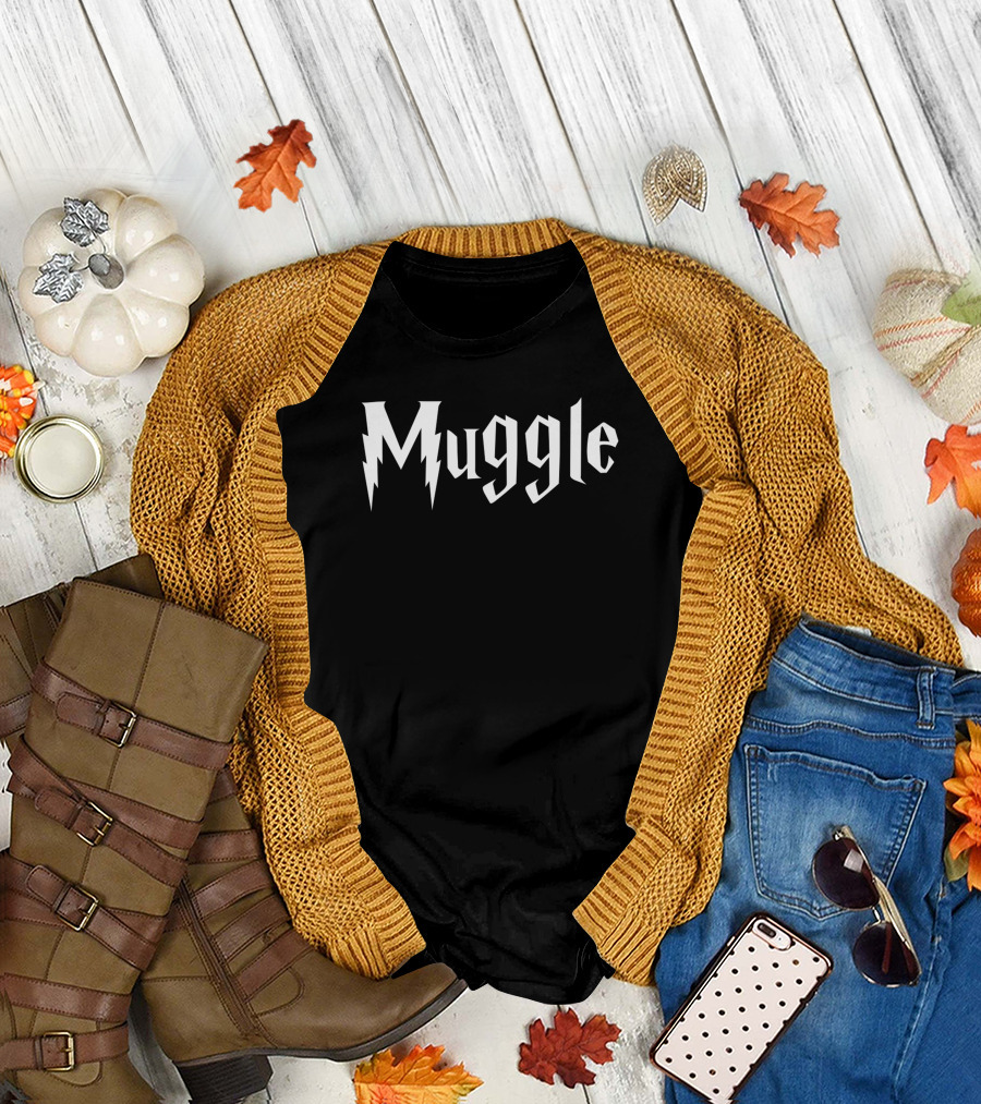Muggle Lightning Font Style Inspired by Iconic Wizardry Series T-Shirt