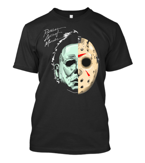 Ruthless Acts Of Murder Half Face Mask Fusion T-Shirt