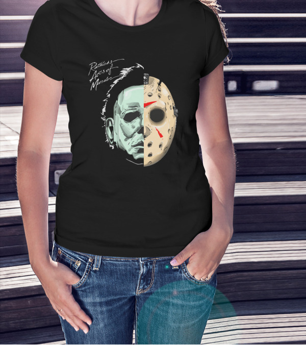 Ruthless Acts Of Murder Half Face Mask Fusion T-Shirt