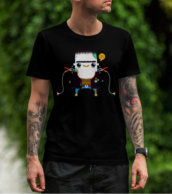 Frankenstein Rechargeable Monster Chat Mood T-Shirt