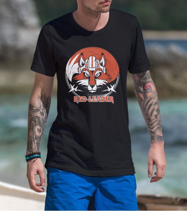 Red Leader Fox Pilot Helmet Iconic T-Shirt