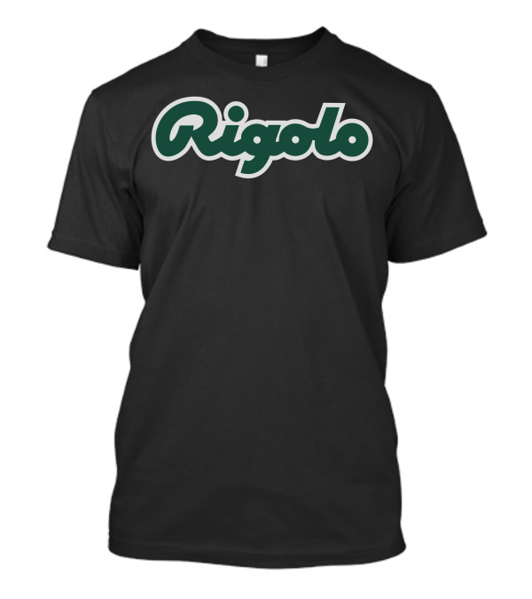Rigolo Bold Script Green Outline T-Shirt
