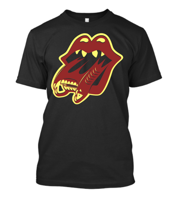 Rolling Aliens Lips With Fangs And Alien Tongue T-Shirt