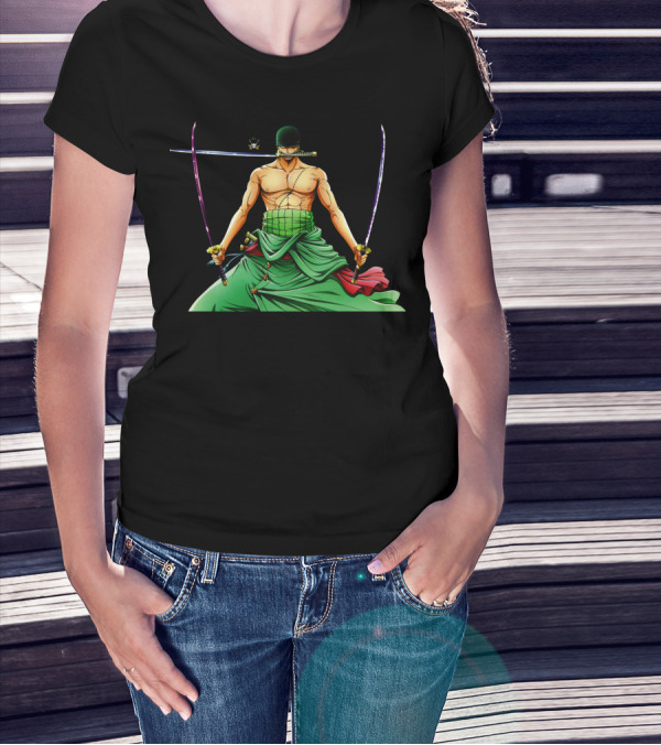 Roronoa Zoro Three Swords Style Green Bandana One Piece T-Shirt