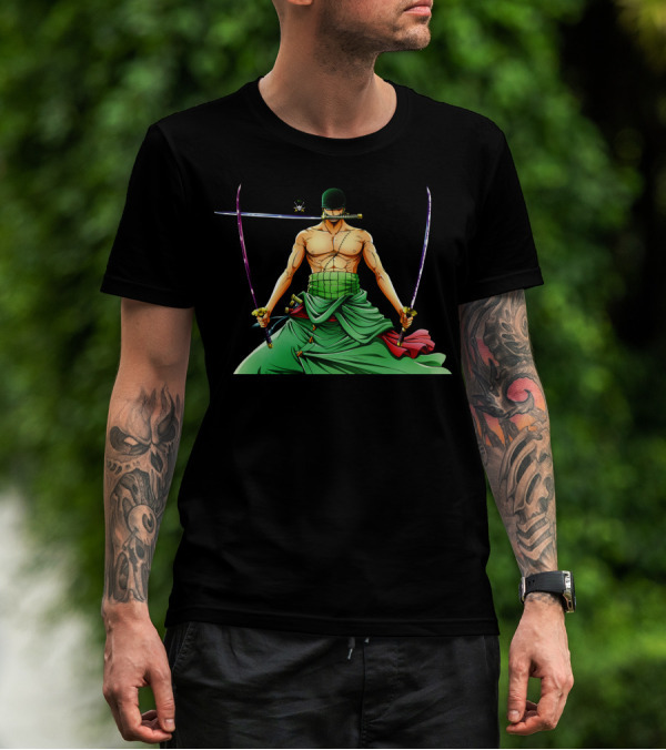 Roronoa Zoro Three Swords Style Green Bandana One Piece T-Shirt