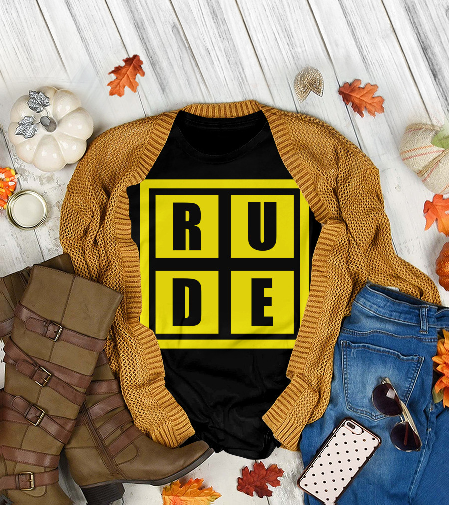Rude Bold Yellow Block T-Shirt