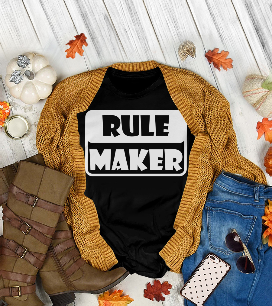 RULE MAKER Bold Text Block Highlight T-Shirt