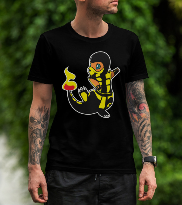 Scormander Mortal Kombat Charmander Mashup T-Shirt