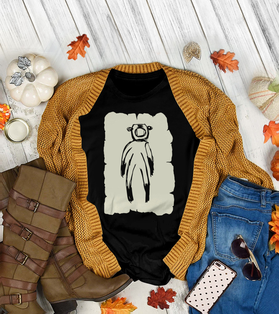 Shade Astronaut Bear Sketch T-Shirt