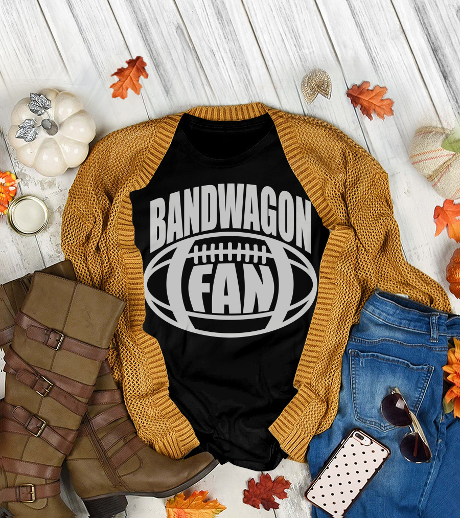 Bandwagon Fan Football Oval T-Shirt