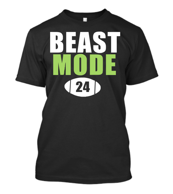 Beast Mode 24 Marshawn Lynch Seattle Seahawks Football T-Shirt