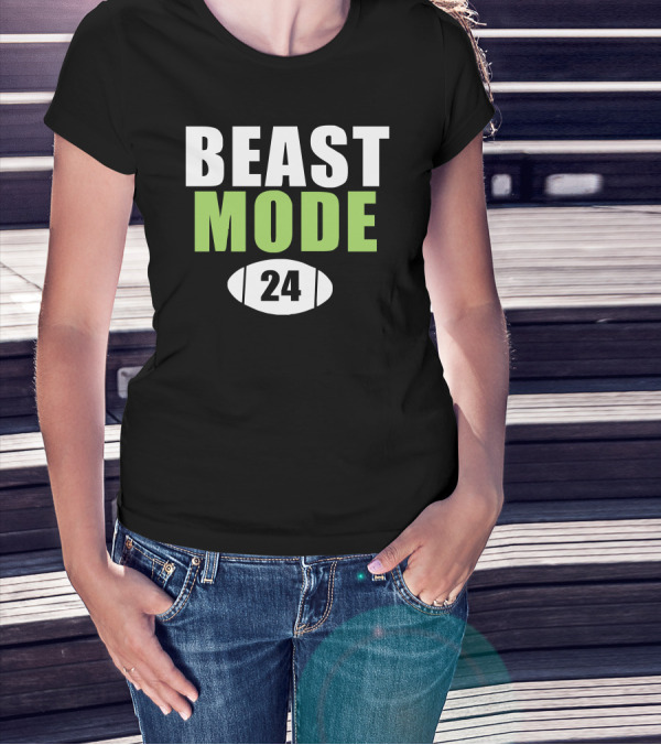 Beast Mode 24 Marshawn Lynch Seattle Seahawks Football T-Shirt