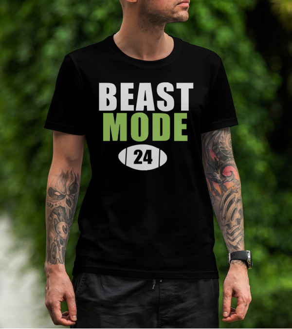 Beast Mode 24 Marshawn Lynch Seattle Seahawks Football T-Shirt