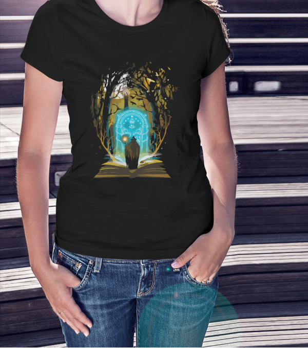 Book Of Magic And Adventures: Mysterious Forest Portal Journey T-Shirt