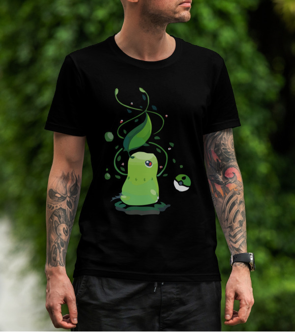 Pokémon Leaf Chikorita Poké Ball T-Shirt