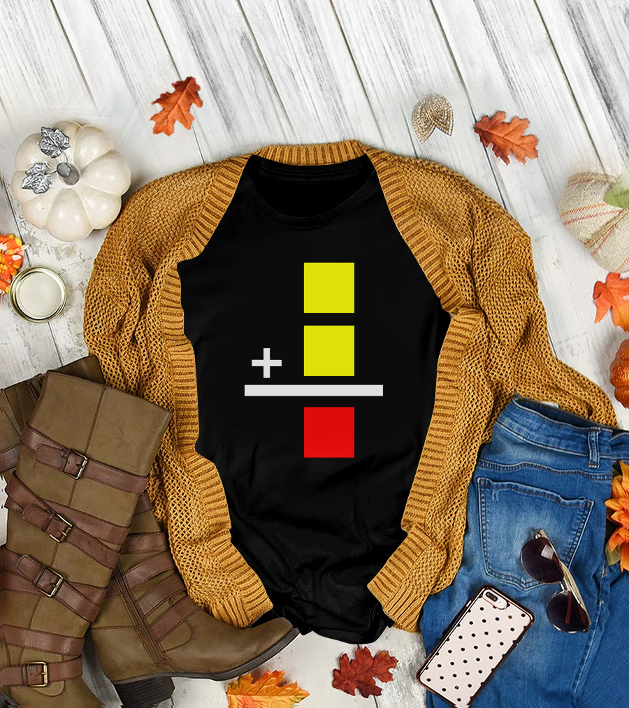 Funny Soccer Penalty Equation Yellow Plus Red Card T-Shirt