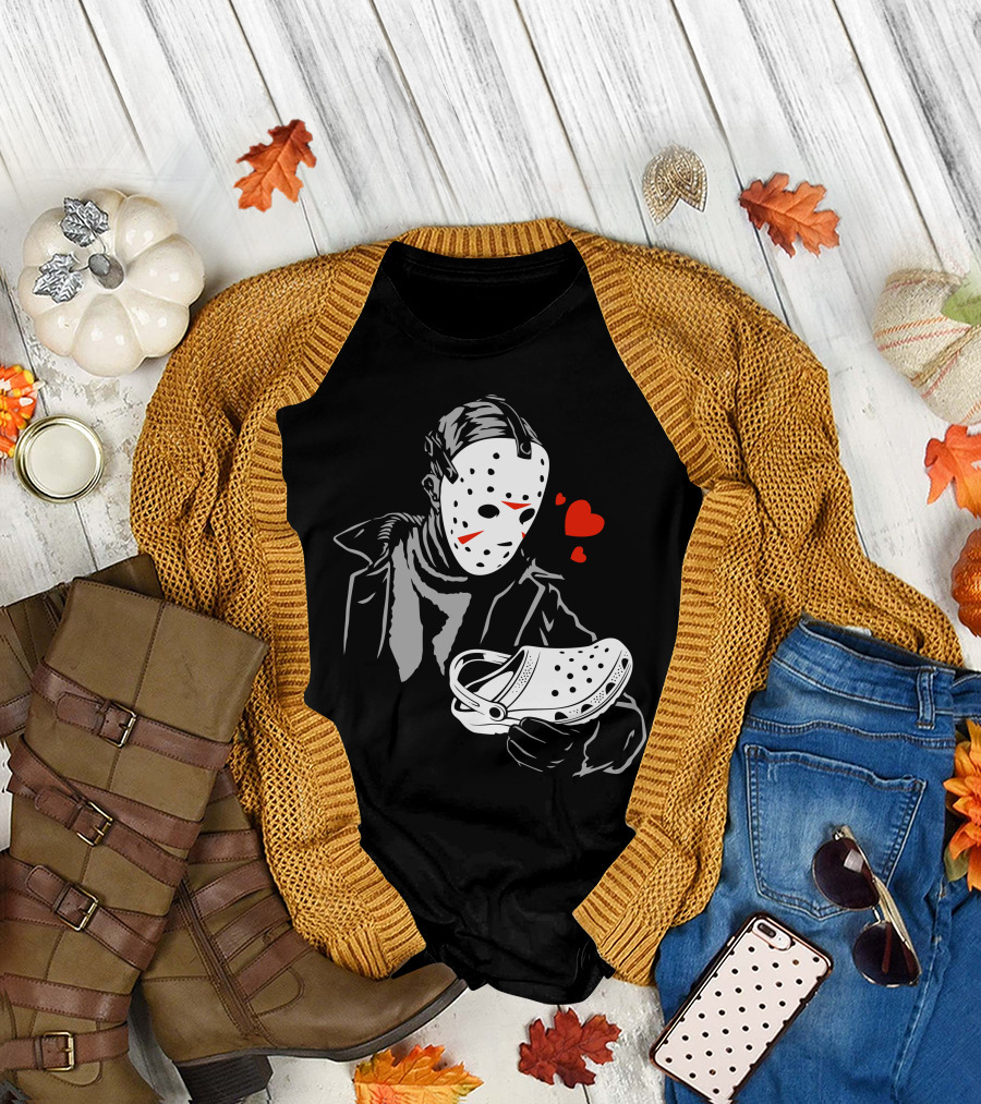 Jason Voorhees Heart Crocs T-Shirt