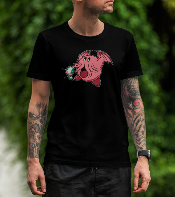 Kirbythulhu Eldritch Creature Crossover T-Shirt