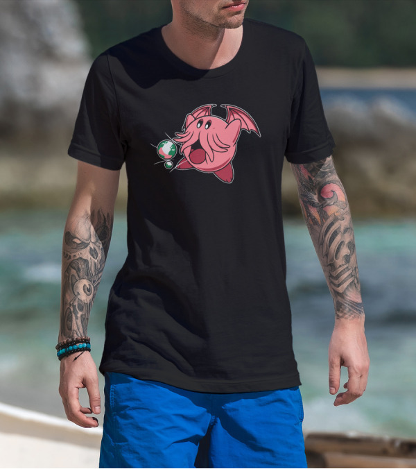 Kirbythulhu Eldritch Creature Crossover T-Shirt