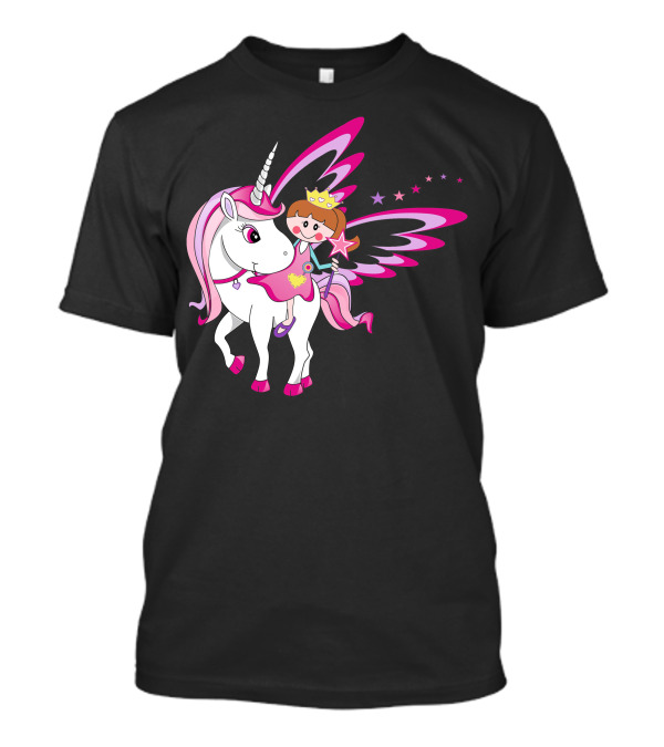 Let's Go My Little Unicorn With Princess And Magical Wings T-Shirt