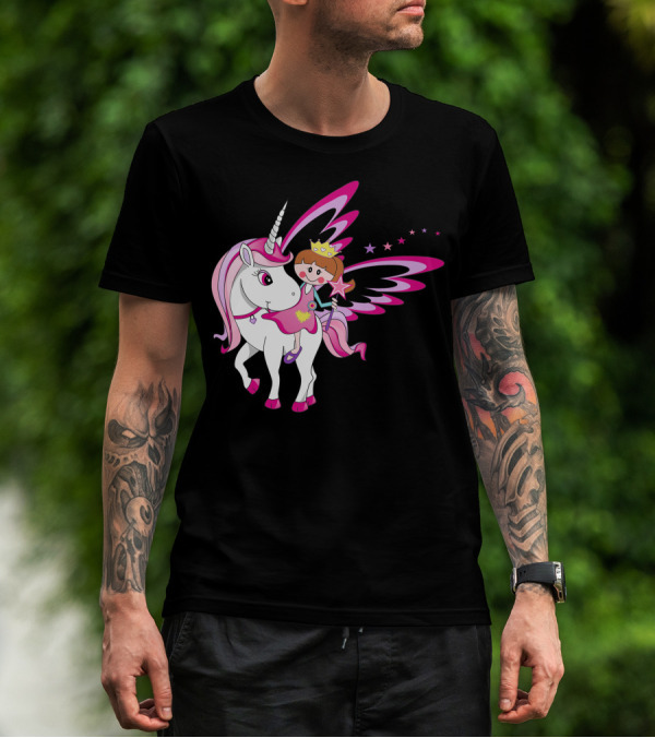 Let's Go My Little Unicorn With Princess And Magical Wings T-Shirt