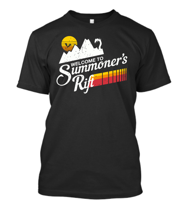 Welcome To Summoner's Rift Retro Mountain Sunset T-Shirt