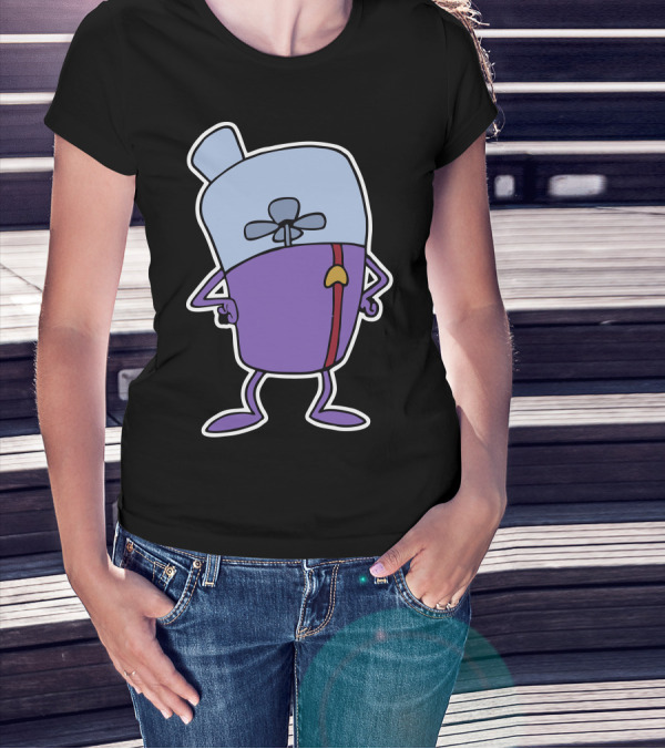 Grumpy Blender Cartoon Character With Arms And Legs T-Shirt
