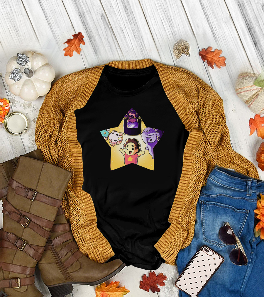 Steven Universe Crystal Gems Star Characters T-Shirt