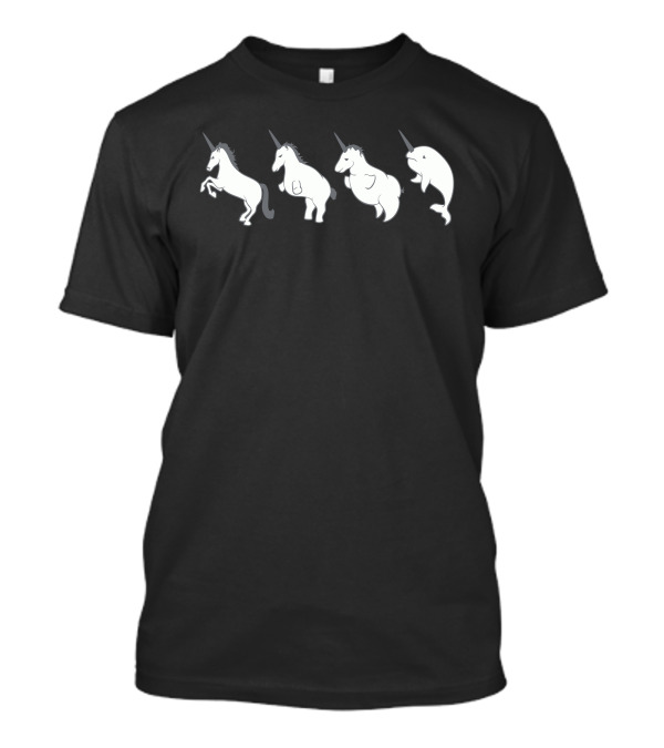 Unicorn To Narwhal Evolution Sequence T-Shirt