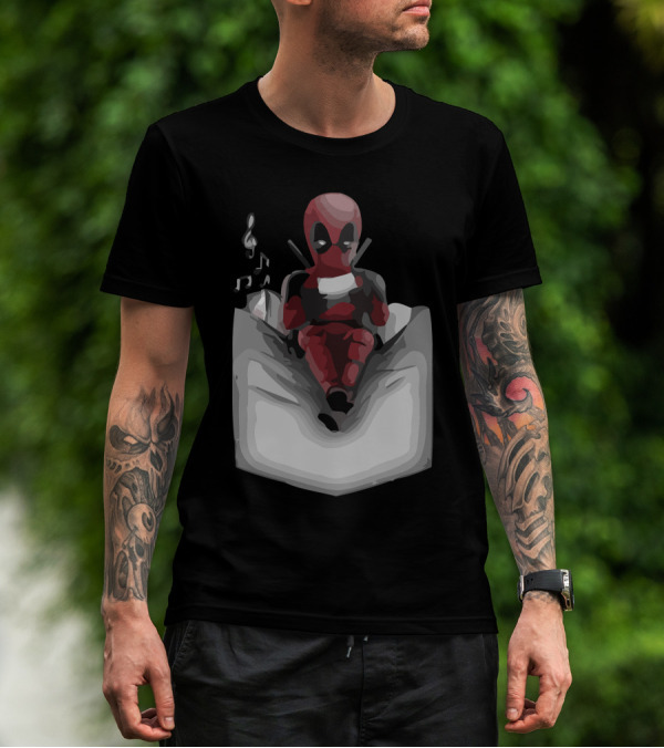 Deadpool Pocket Noodles 'Waiting For Francis' T-Shirt