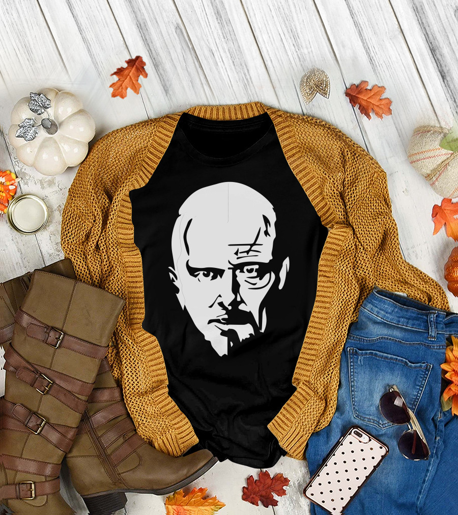 Walter White Jesse Pinkman Breaking Bad Split Face T-Shirt