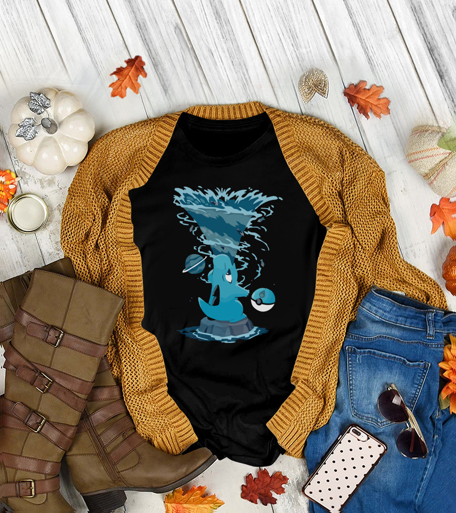 Totodile Water Storm Twister with Pokéball T-Shirt