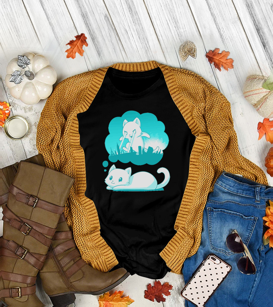 World Domination Cat Dreaming of Destruction T-Shirt