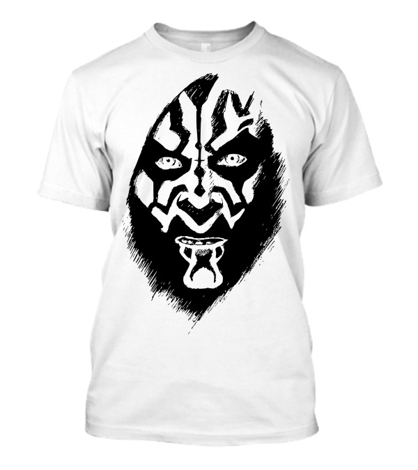 Darth Maul Face Mask Design Star Wars Villain Character T-Shirt