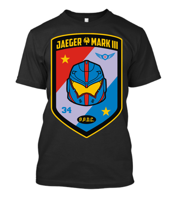 Jaeger Mark III PPDC Helmet Emblem Badge Star 34 T-Shirt