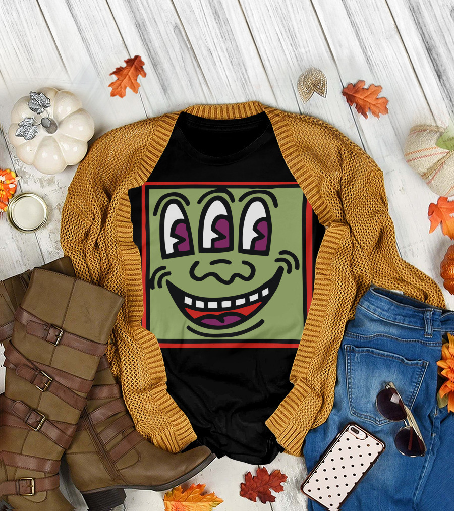 Keith Haring Three-Eyed Smiling Face T-Shirt