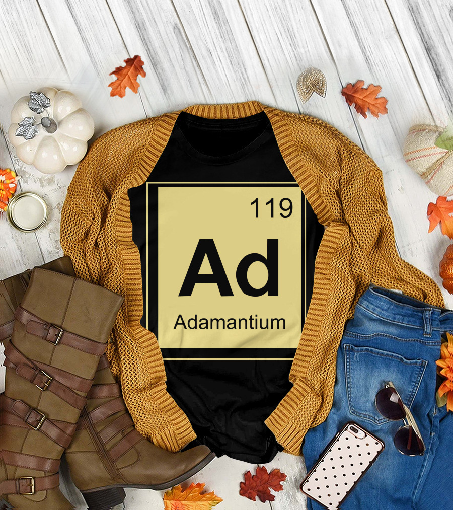 Adamantium Element 119 Periodic Table Nerdy Chemistry T-Shirt