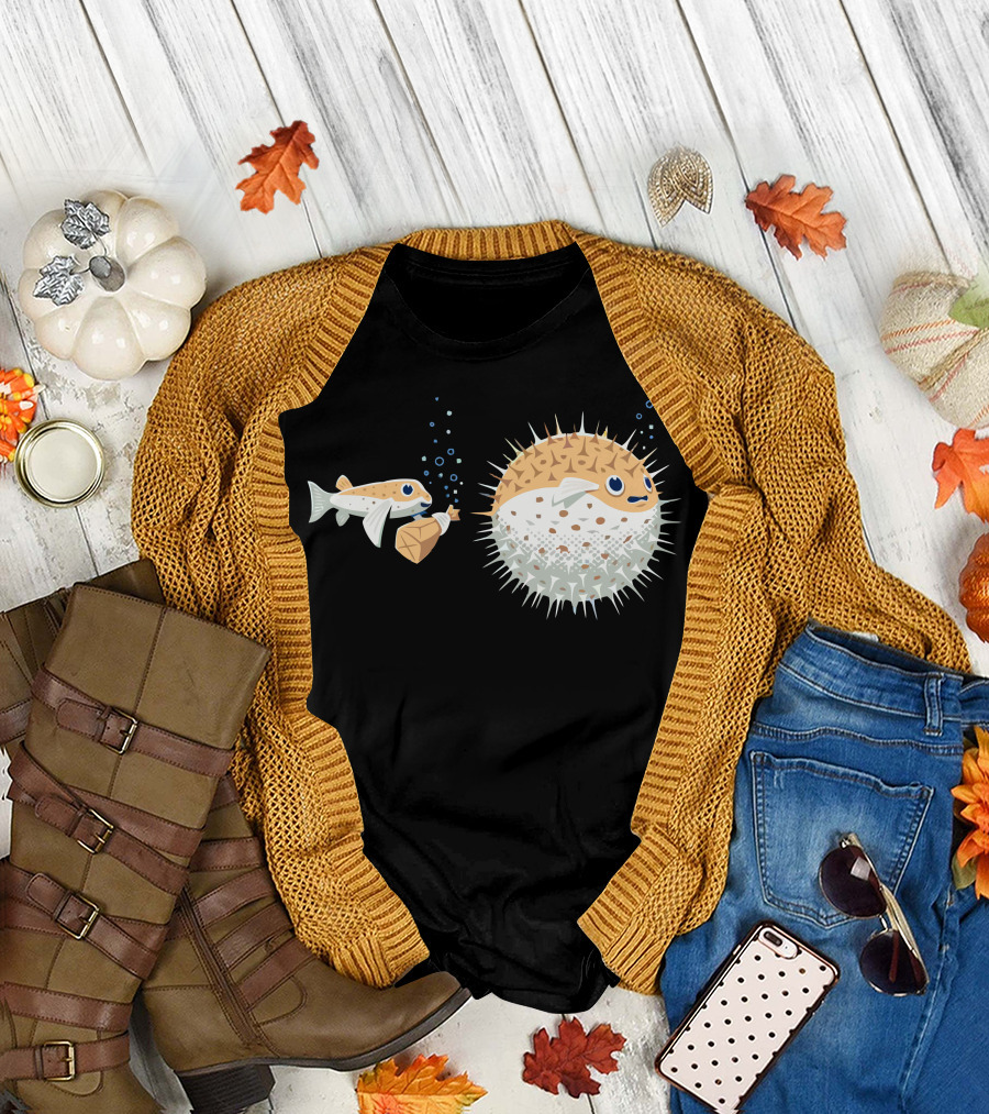 Blowfish Pranks Water Bubble Mischief T-Shirt