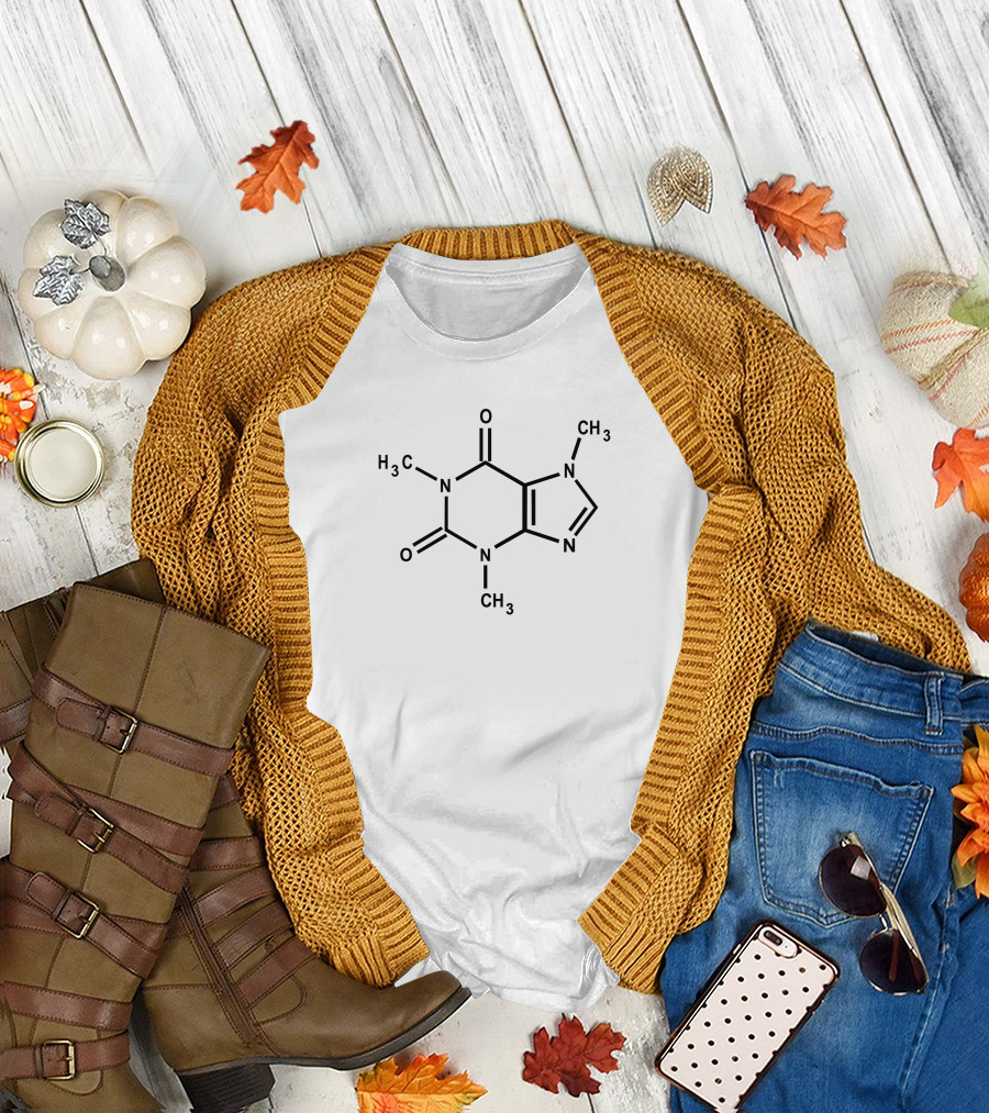 Caffeine Molecular Structure Chemistry Coffee T-Shirt
