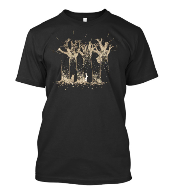 CanT See The Forest Woodland Creatures Amidst Ethereal Trees T-Shirt