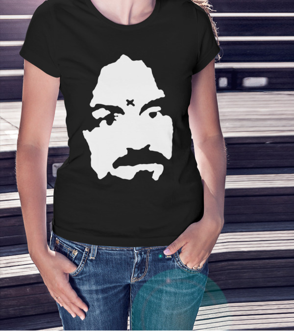 Charles Manson Face Outline With Forehead T-Shirt