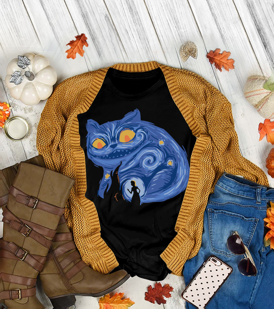 Alice in Wonderland Starry Cheshire Night T-Shirt