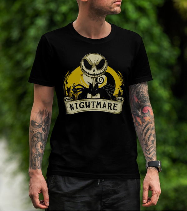 Nightmare Before Christmas Jack Skellington Moonlit Scroll T-Shirt