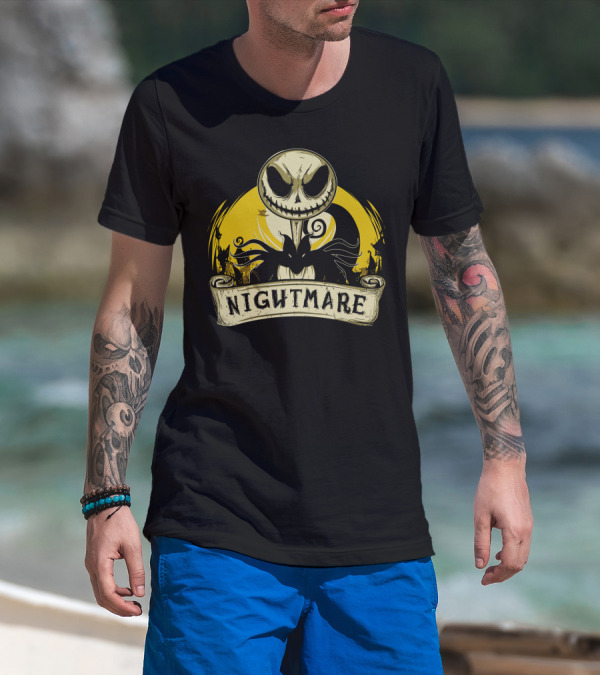Nightmare Before Christmas Jack Skellington Moonlit Scroll T-Shirt